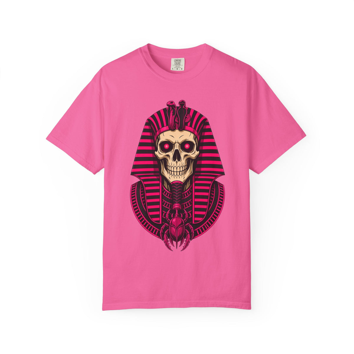 Pharaoh Skull T‑Shirt — Neon Egyptian Skull Graphic Tee