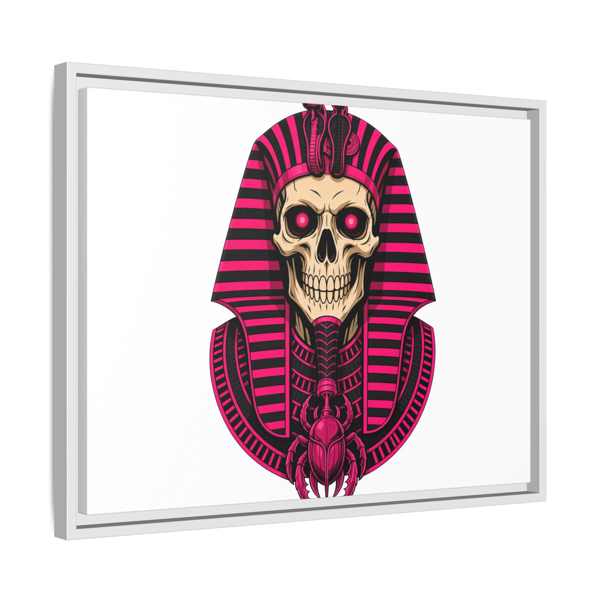 Pharaoh Skull Art Print — Framed Matte Canvas
