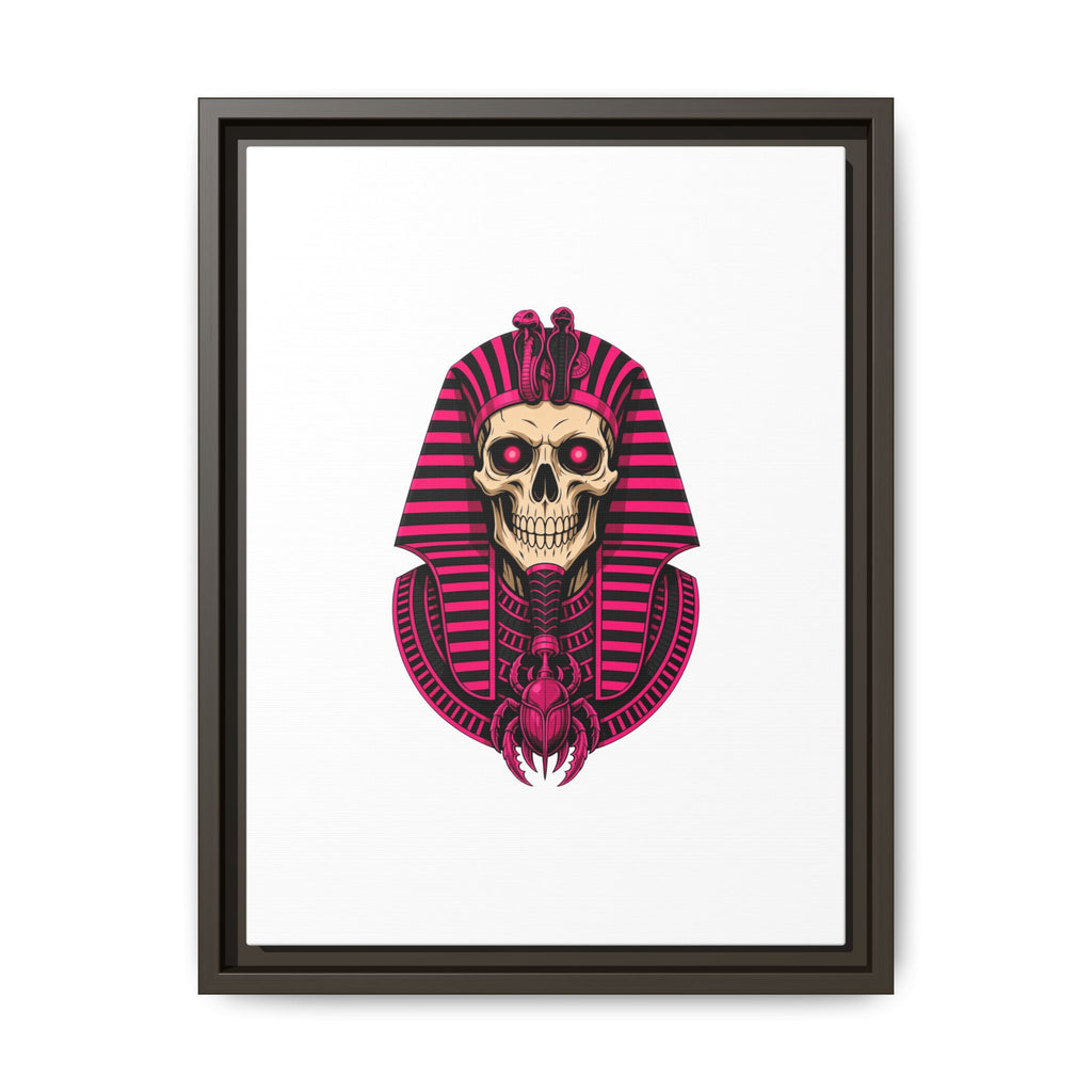 Pharaoh Skull Art Print — Framed Matte Canvas