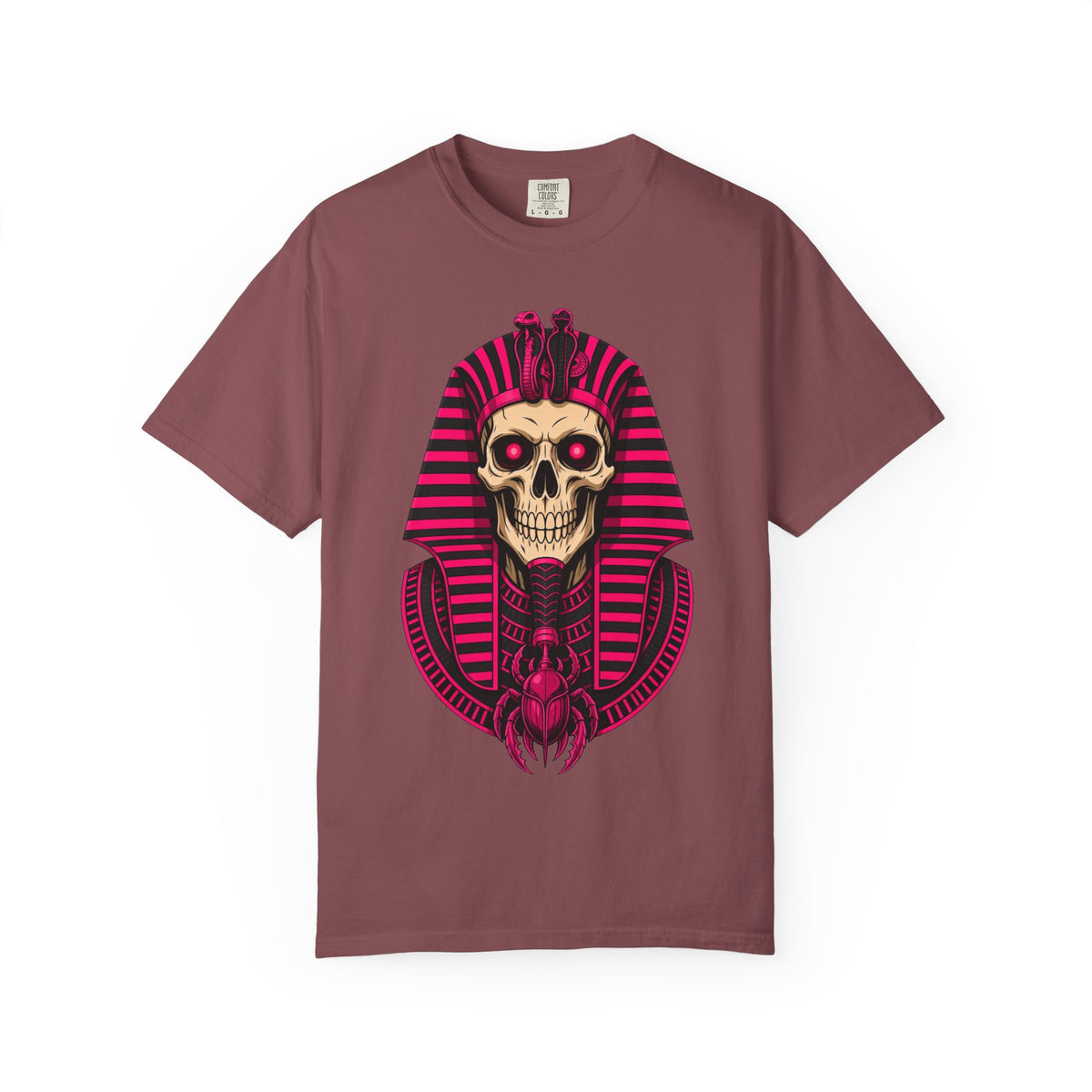 Pharaoh Skull T‑Shirt — Neon Egyptian Skull Graphic Tee