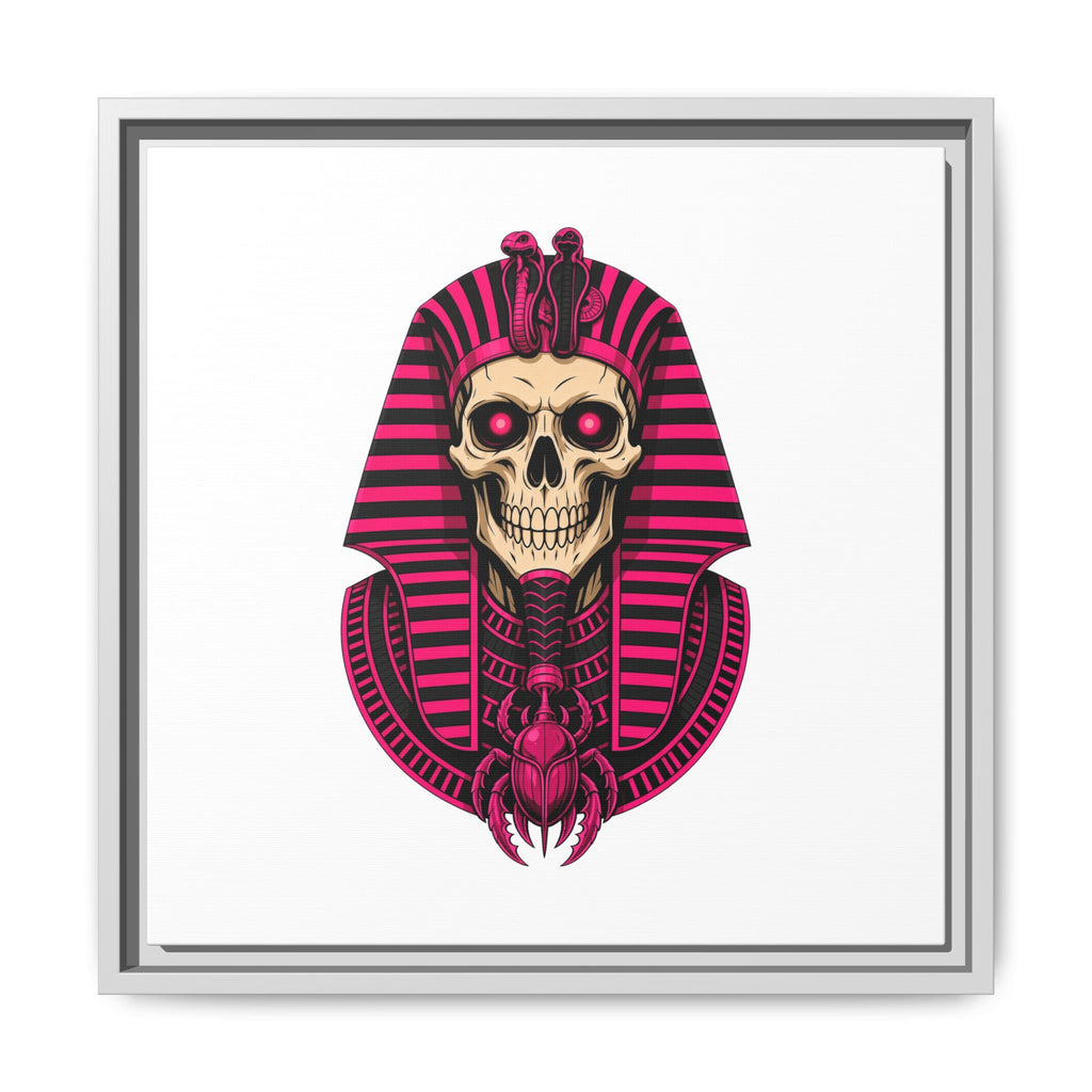 Pharaoh Skull Art Print — Framed Matte Canvas