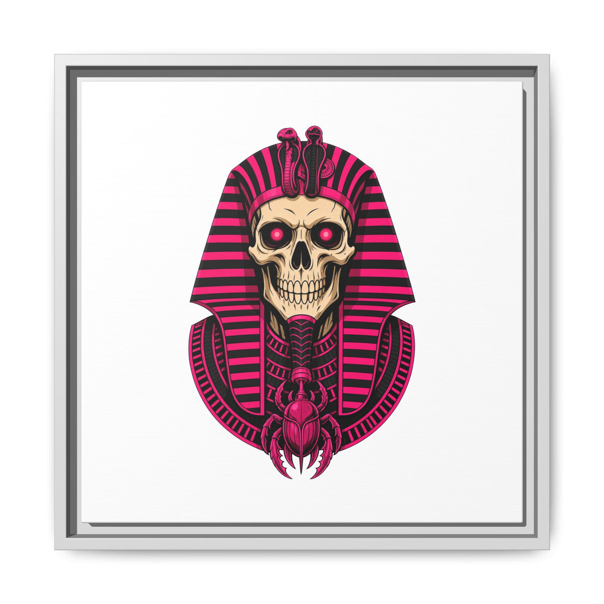 Pharaoh Skull Art Print — Framed Matte Canvas
