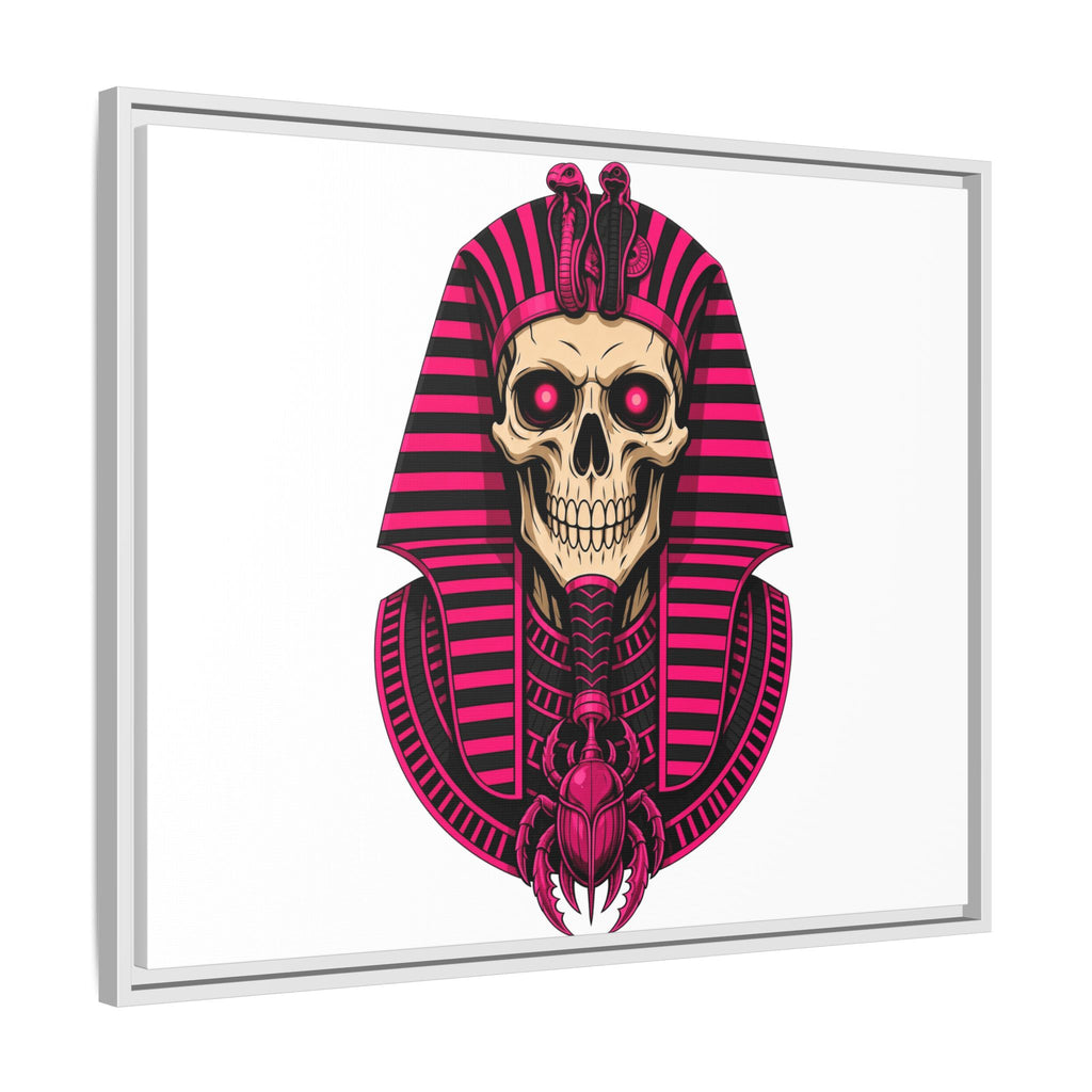 Pharaoh Skull Art Print — Framed Matte Canvas
