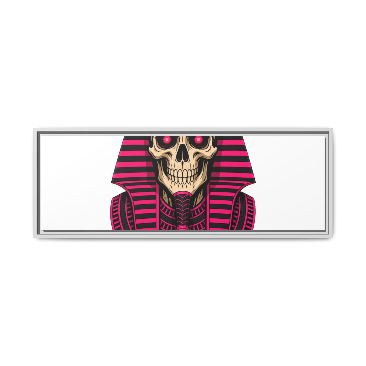 Pharaoh Skull Art Print — Framed Matte Canvas