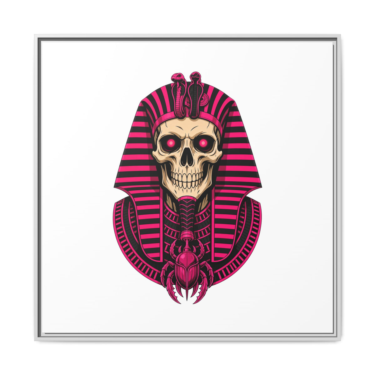 Pharaoh Skull Art Print — Framed Matte Canvas
