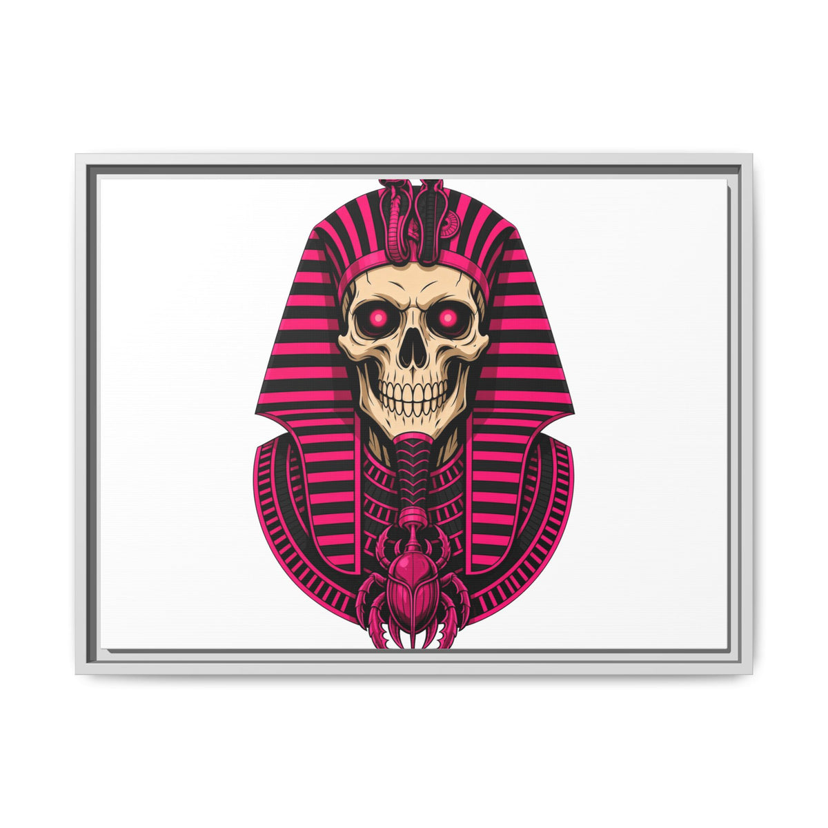 Pharaoh Skull Art Print — Framed Matte Canvas