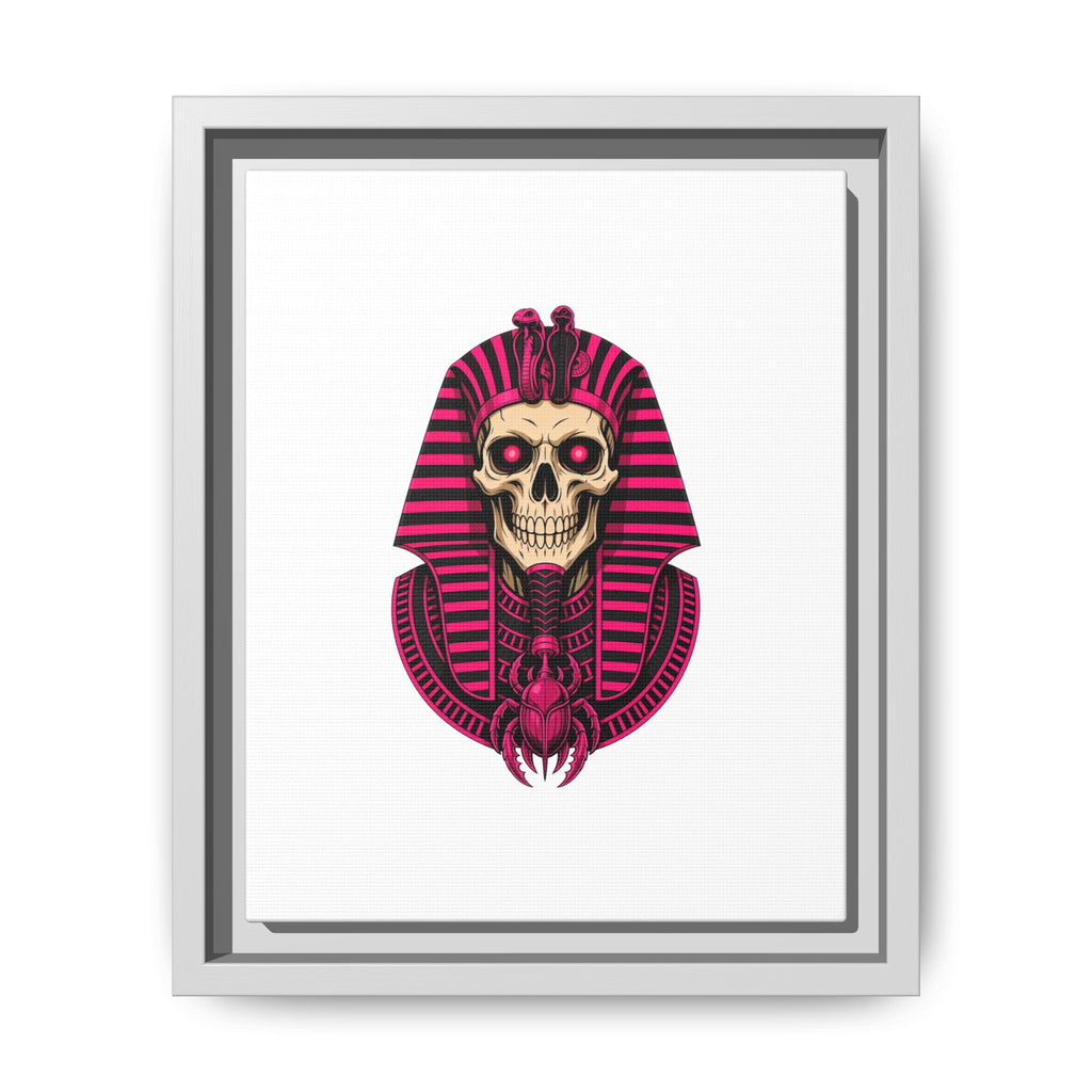Pharaoh Skull Art Print — Framed Matte Canvas