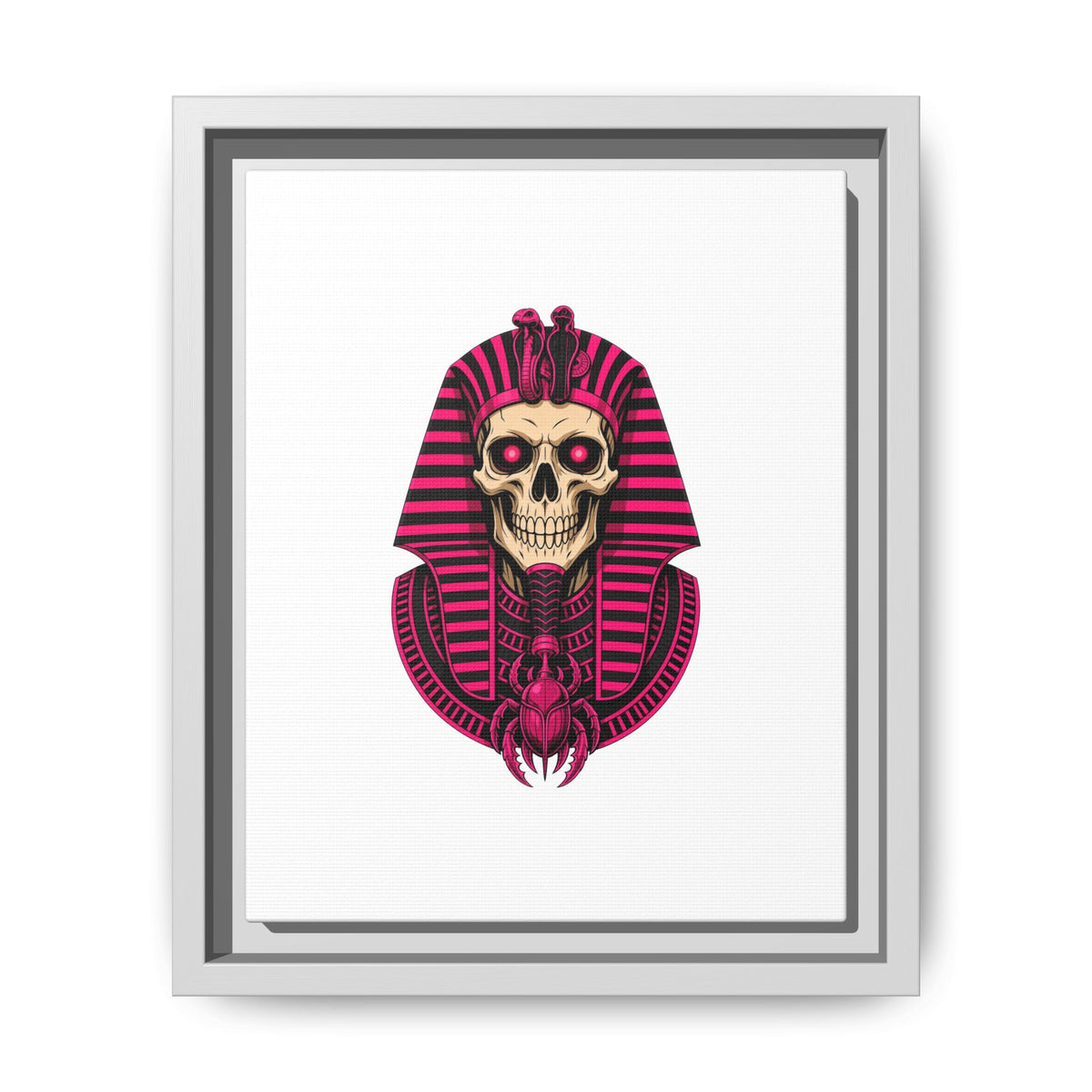 Pharaoh Skull Art Print — Framed Matte Canvas