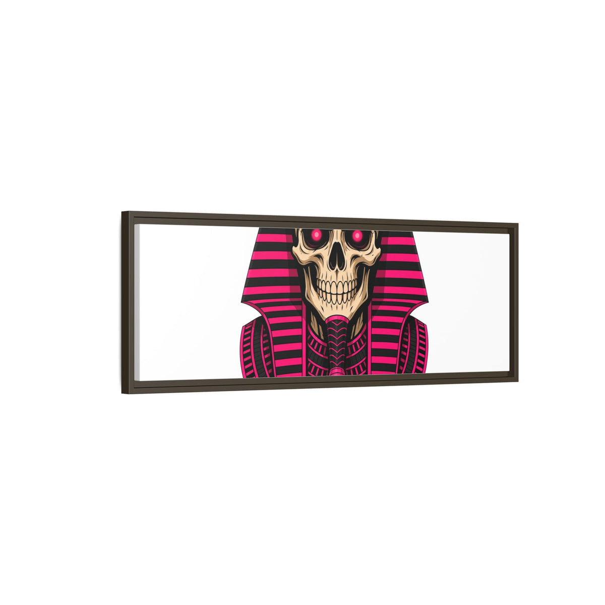 Pharaoh Skull Art Print — Framed Matte Canvas