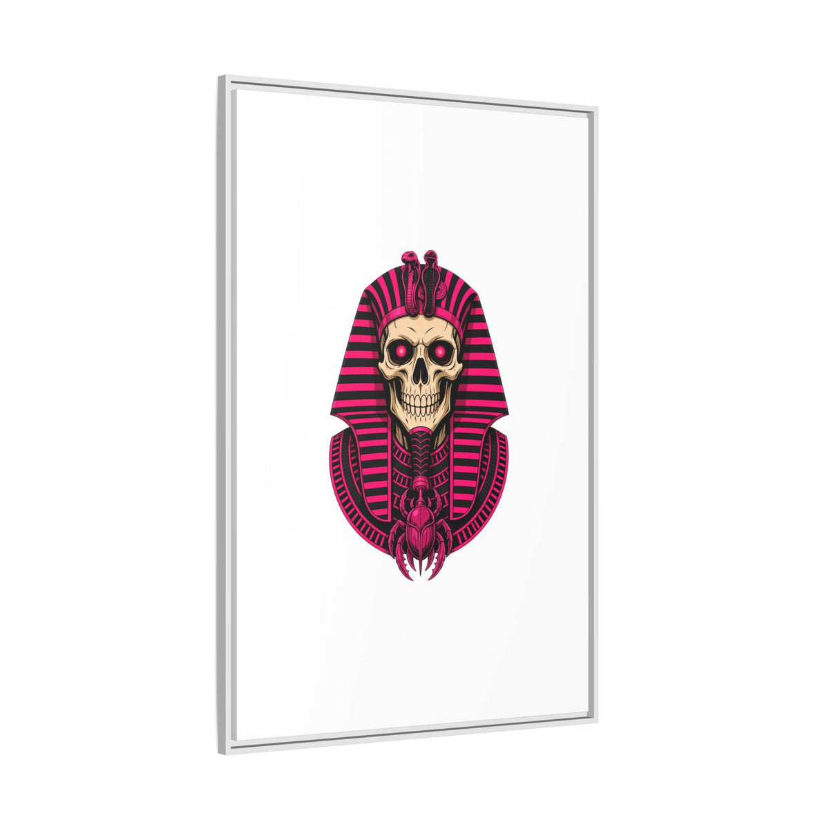 Pharaoh Skull Art Print — Framed Matte Canvas