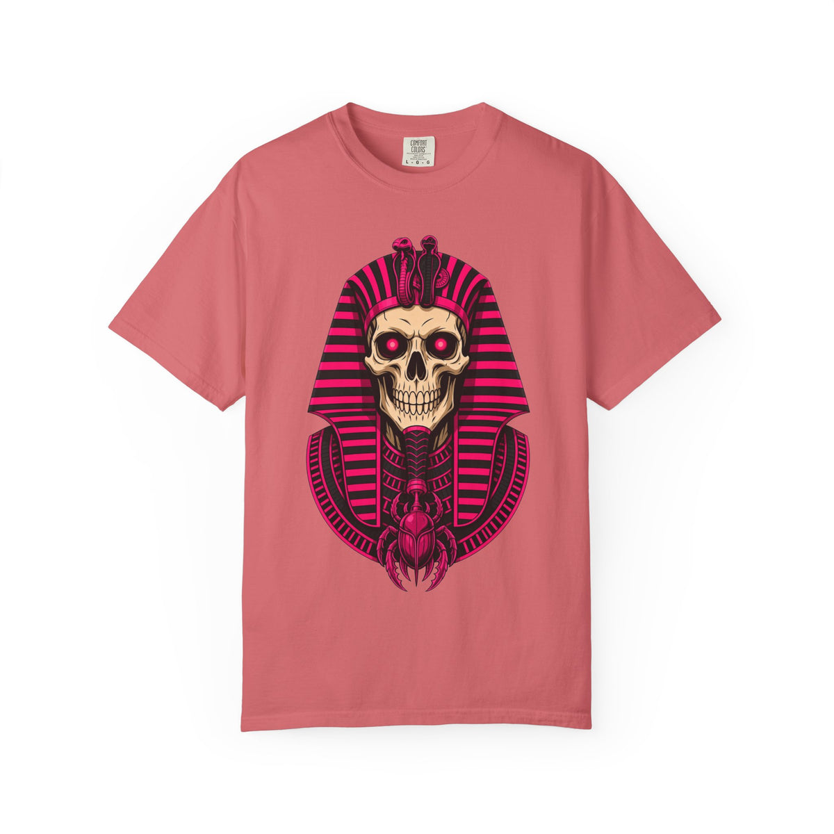 Pharaoh Skull T‑Shirt — Neon Egyptian Skull Graphic Tee