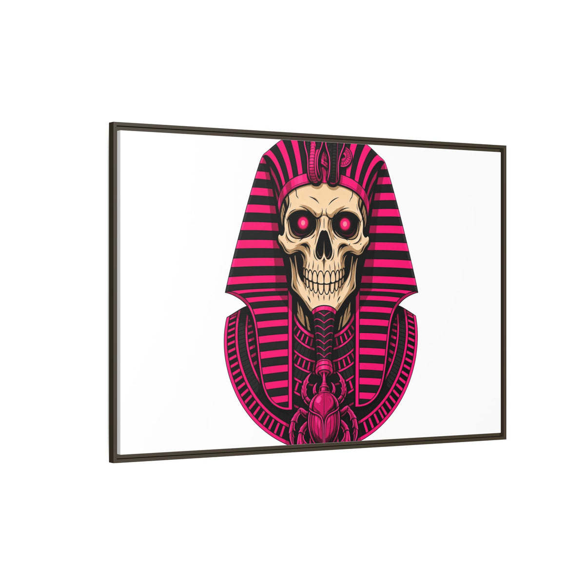 Pharaoh Skull Art Print — Framed Matte Canvas