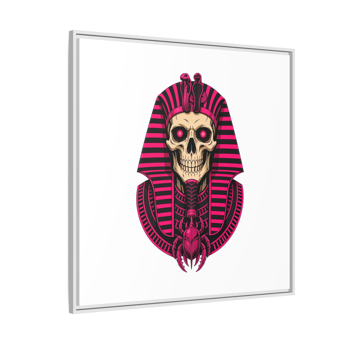 Pharaoh Skull Art Print — Framed Matte Canvas