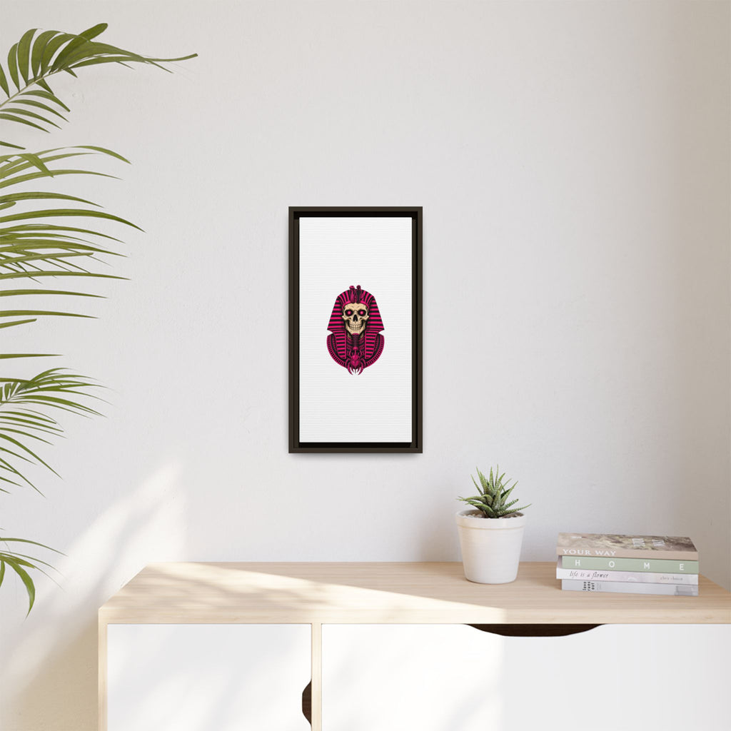 Pharaoh Skull Art Print — Framed Matte Canvas
