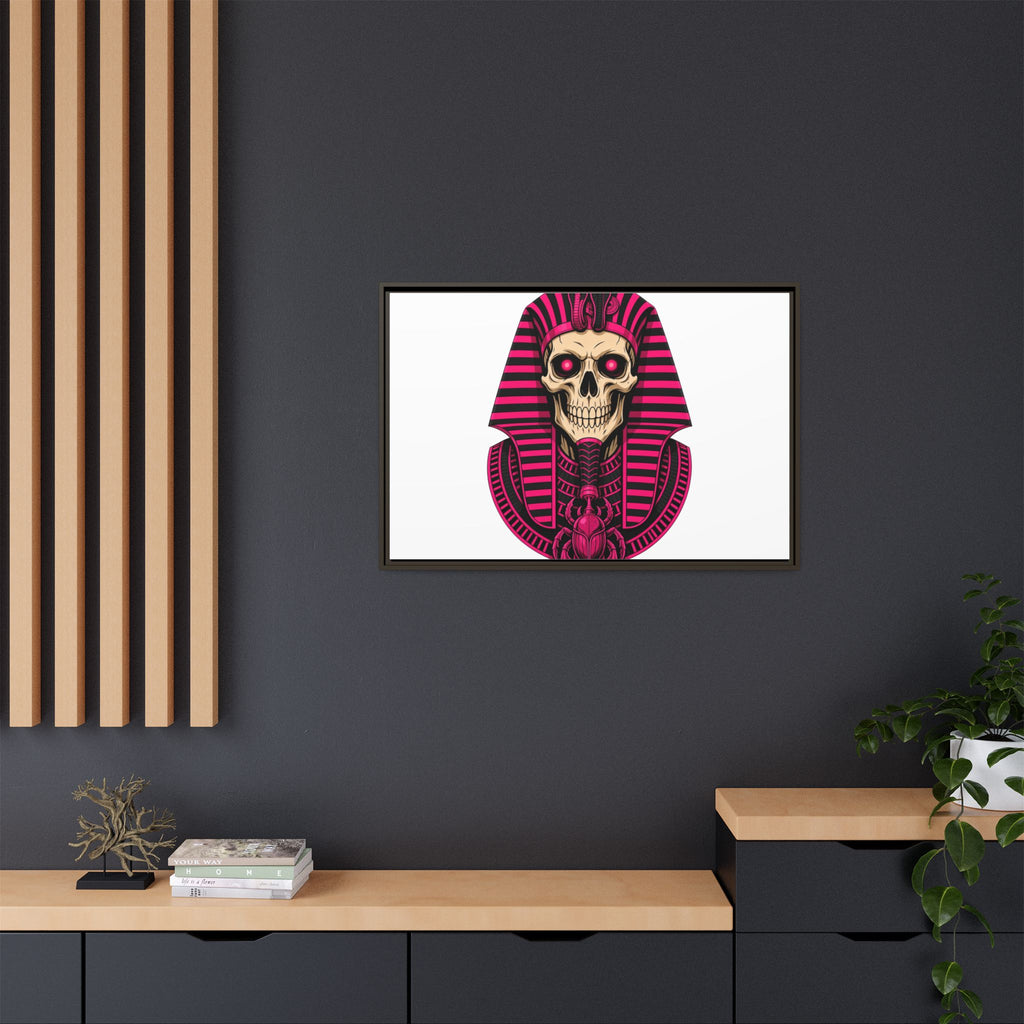 Pharaoh Skull Art Print — Framed Matte Canvas