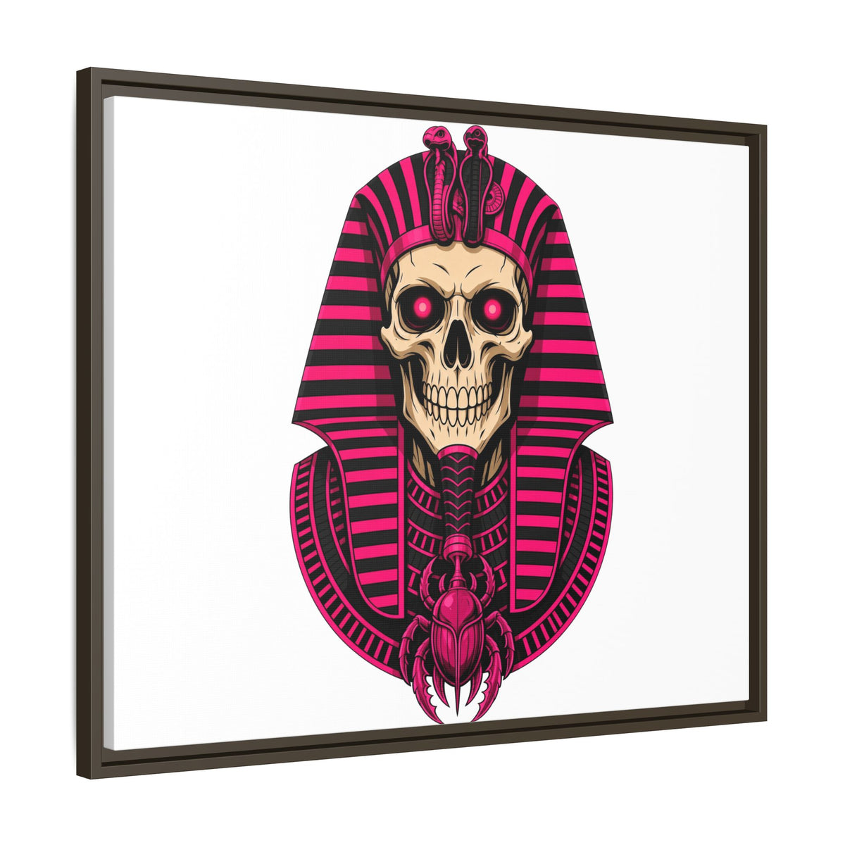 Pharaoh Skull Art Print — Framed Matte Canvas
