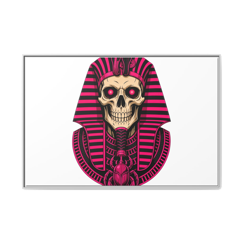 Pharaoh Skull Art Print — Framed Matte Canvas