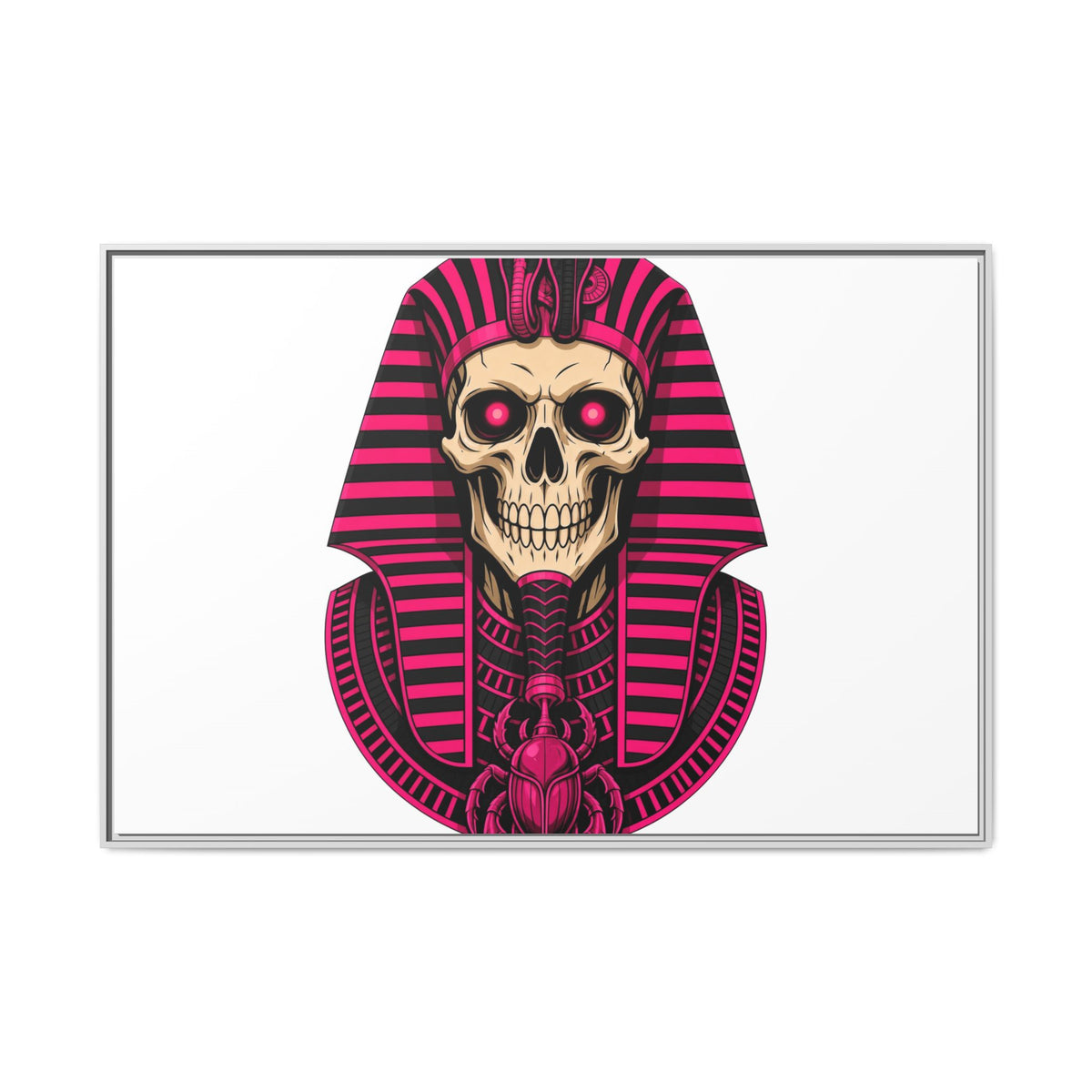 Pharaoh Skull Art Print — Framed Matte Canvas