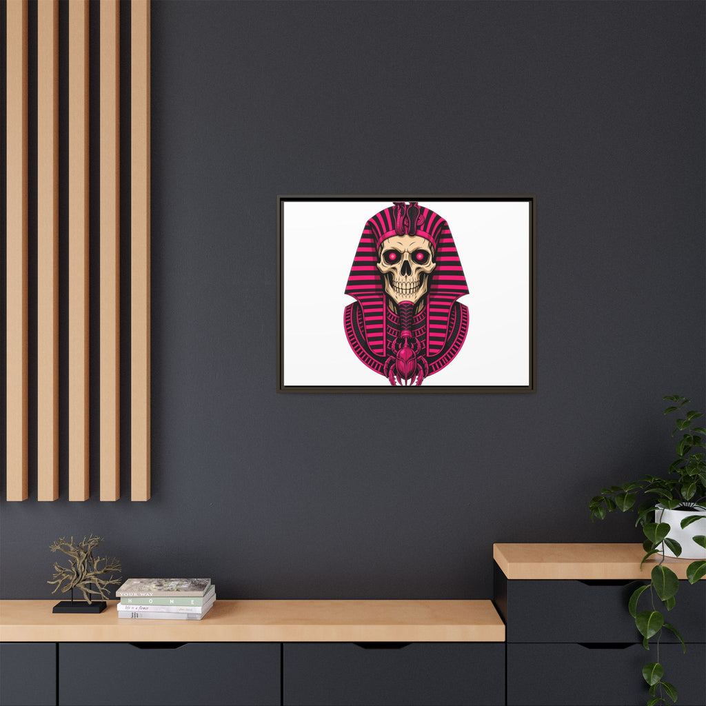 Pharaoh Skull Art Print — Framed Matte Canvas