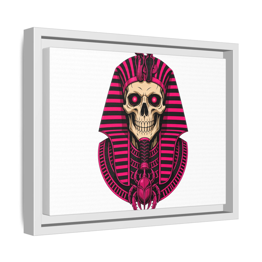 Pharaoh Skull Art Print — Framed Matte Canvas