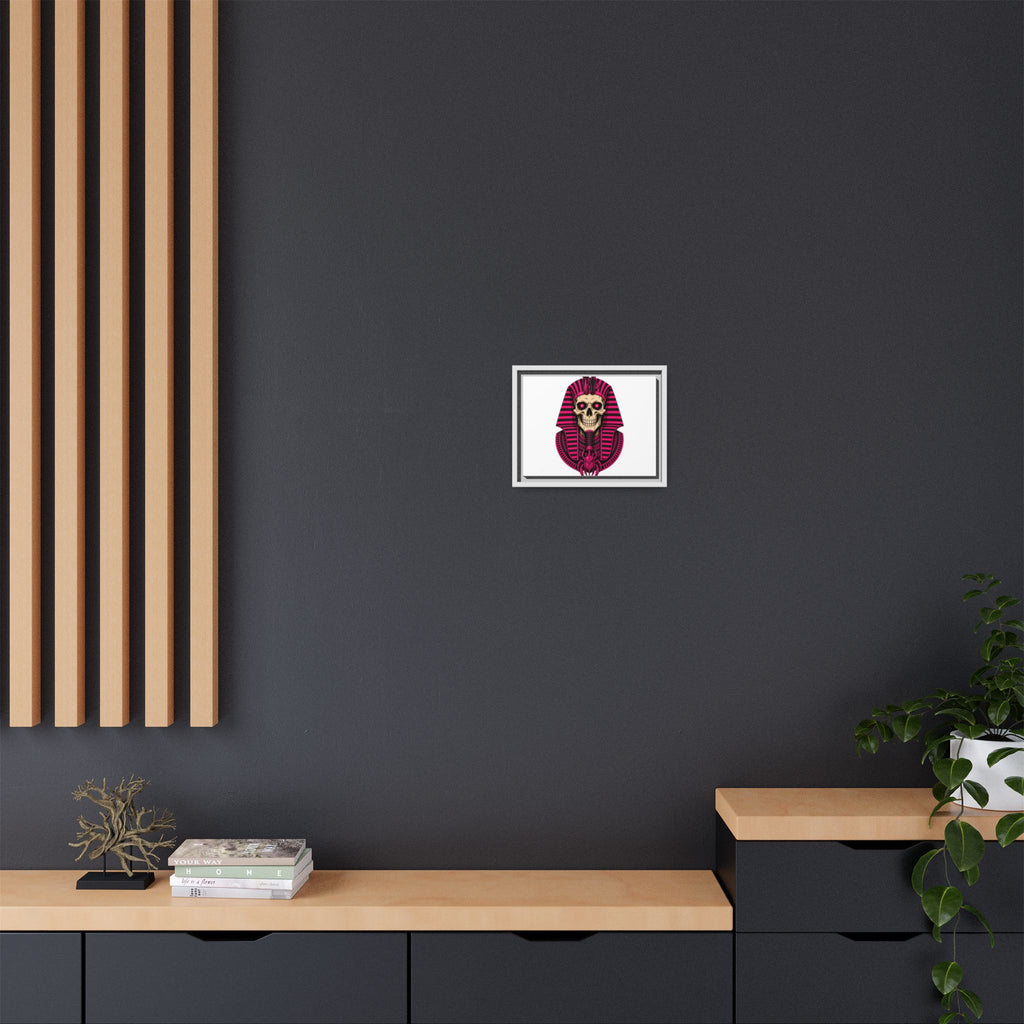 Pharaoh Skull Art Print — Framed Matte Canvas