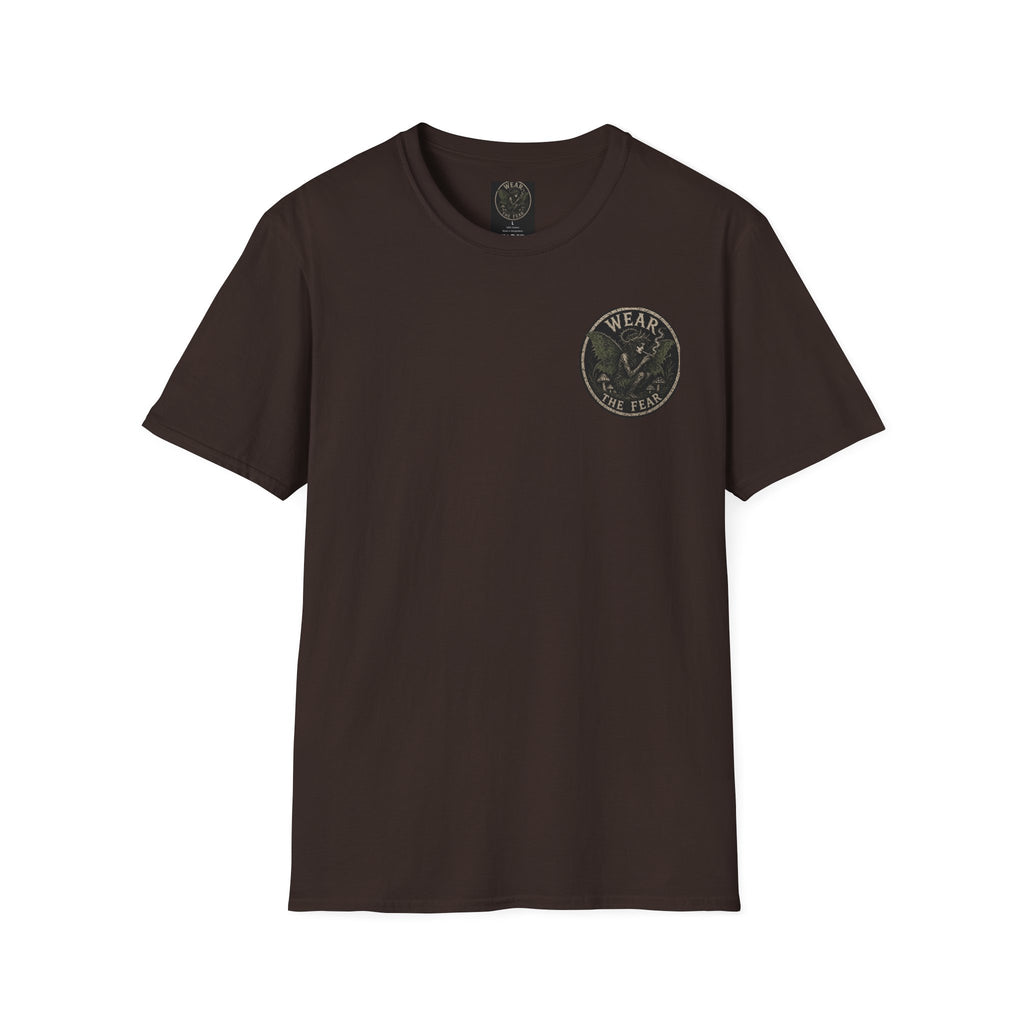 Vintage '5 Fairies' Round Patch T-Shirt — Retro Graphic Chest Tee