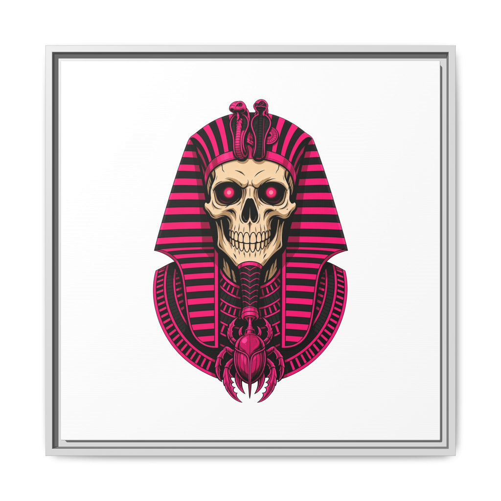 Pharaoh Skull Art Print — Framed Matte Canvas