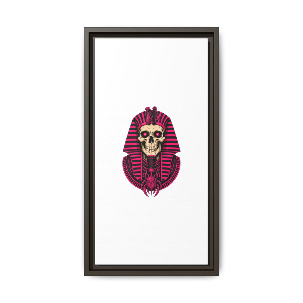 Pharaoh Skull Art Print — Framed Matte Canvas