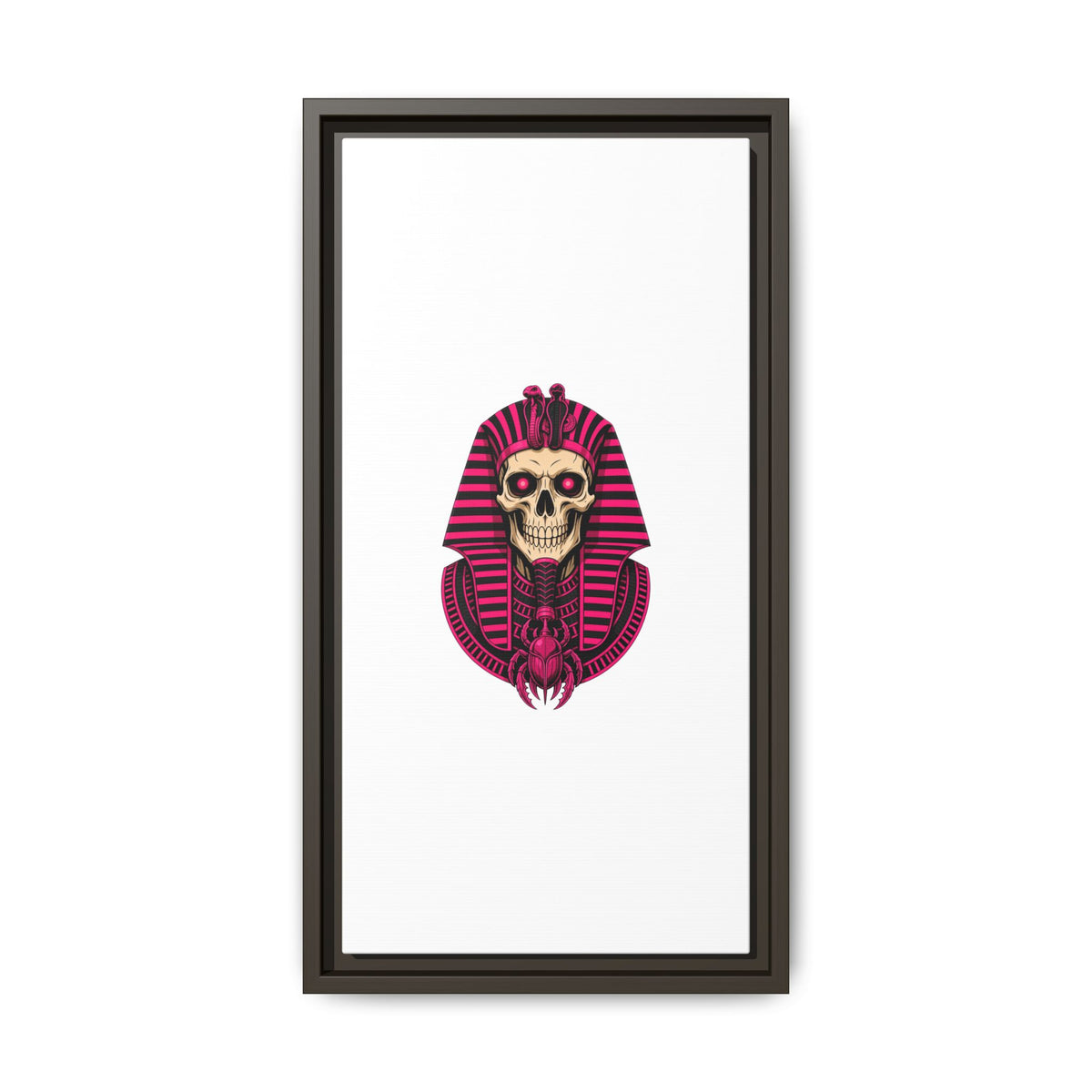 Pharaoh Skull Art Print — Framed Matte Canvas