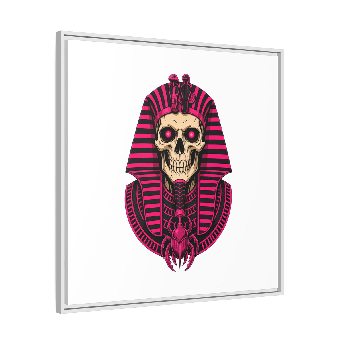 Pharaoh Skull Art Print — Framed Matte Canvas