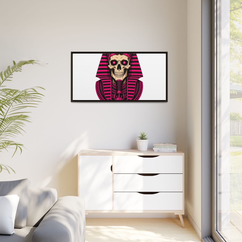 Pharaoh Skull Art Print — Framed Matte Canvas