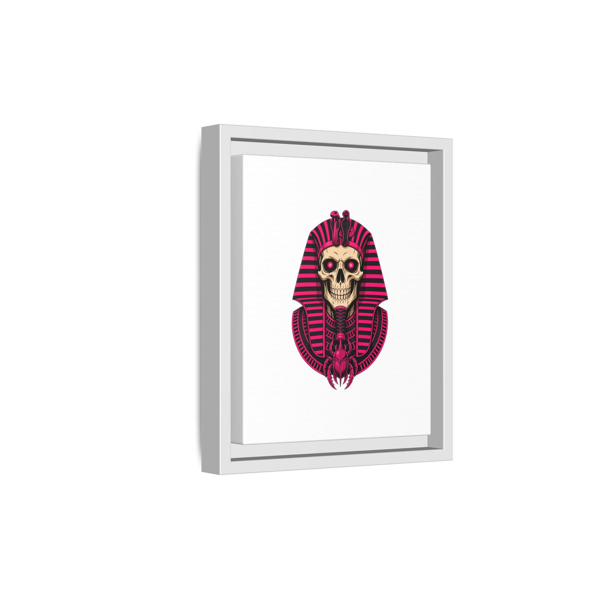 Pharaoh Skull Art Print — Framed Matte Canvas
