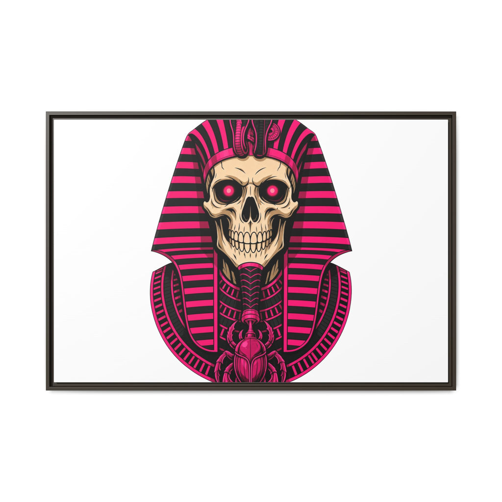 Pharaoh Skull Art Print — Framed Matte Canvas