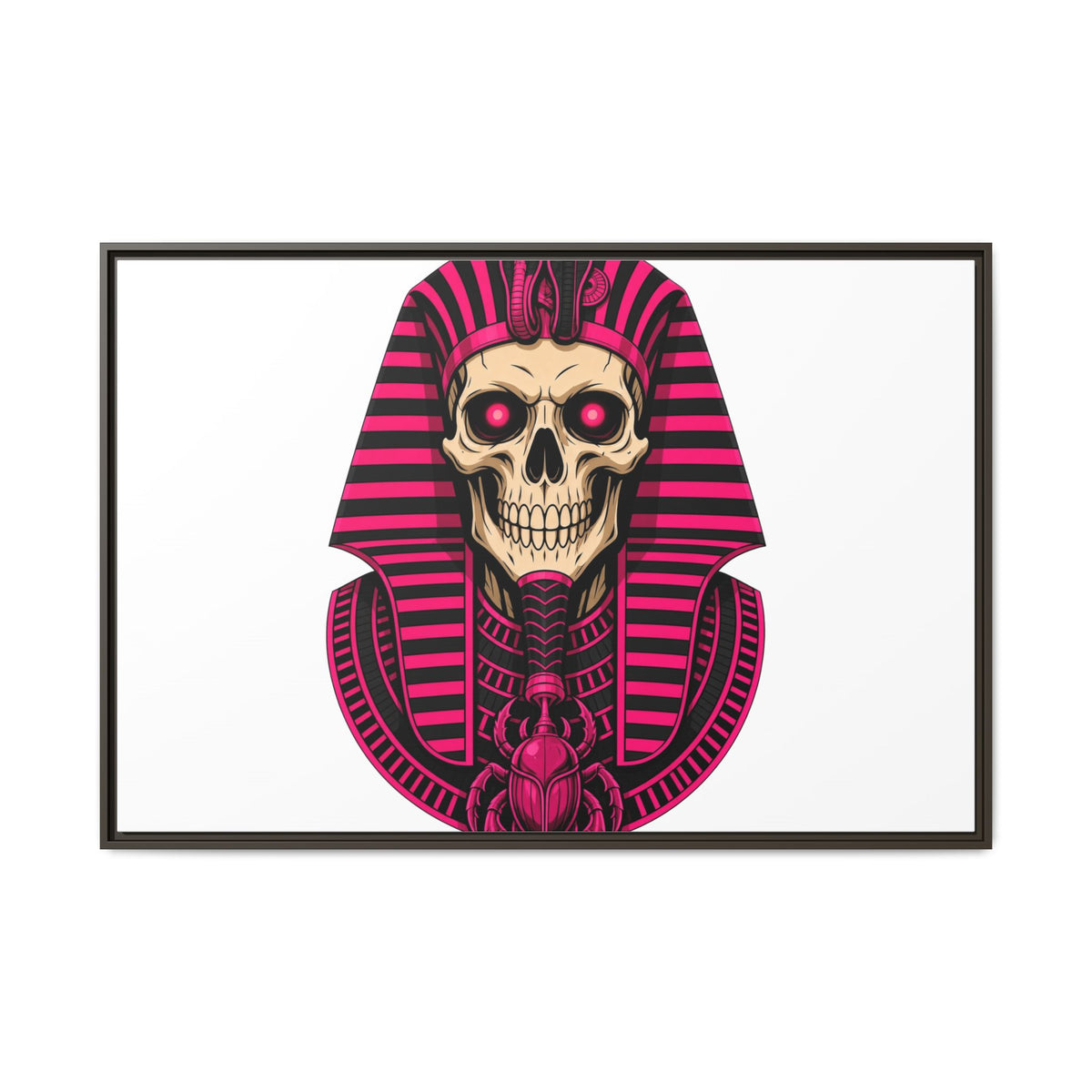 Pharaoh Skull Art Print — Framed Matte Canvas