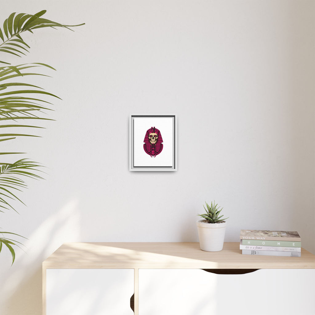 Pharaoh Skull Art Print — Framed Matte Canvas