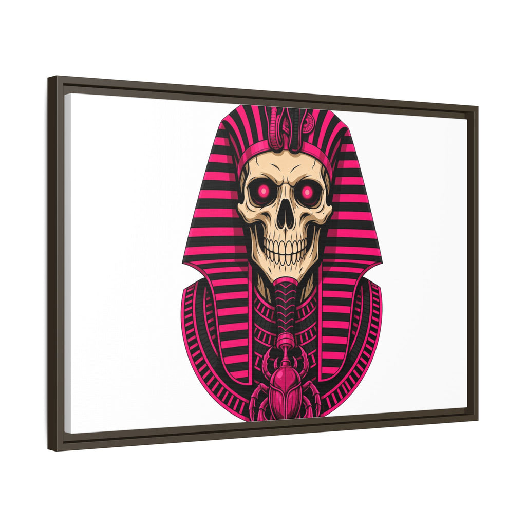 Pharaoh Skull Art Print — Framed Matte Canvas