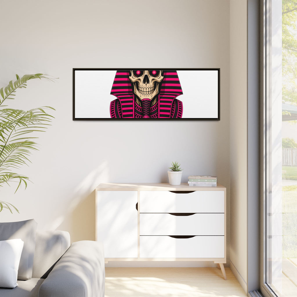 Pharaoh Skull Art Print — Framed Matte Canvas