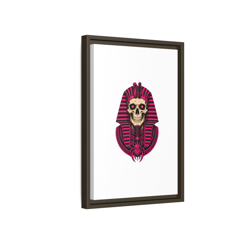 Pharaoh Skull Art Print — Framed Matte Canvas