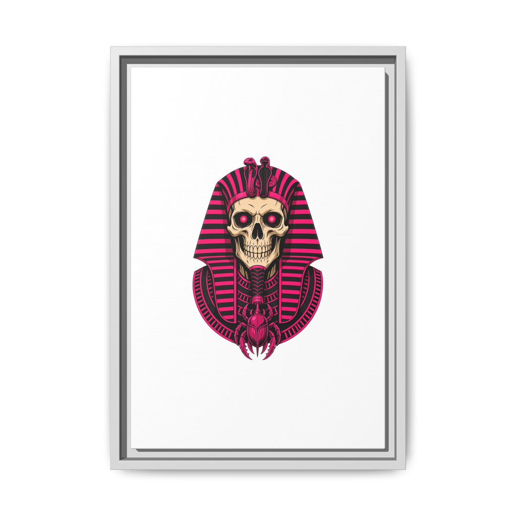 Pharaoh Skull Art Print — Framed Matte Canvas