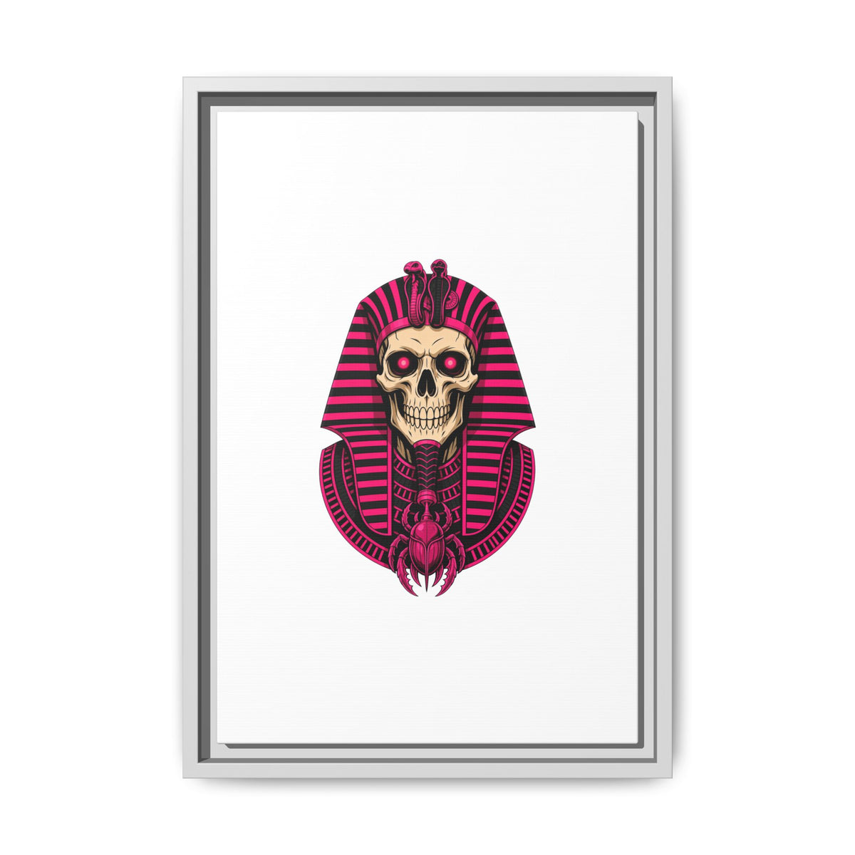 Pharaoh Skull Art Print — Framed Matte Canvas