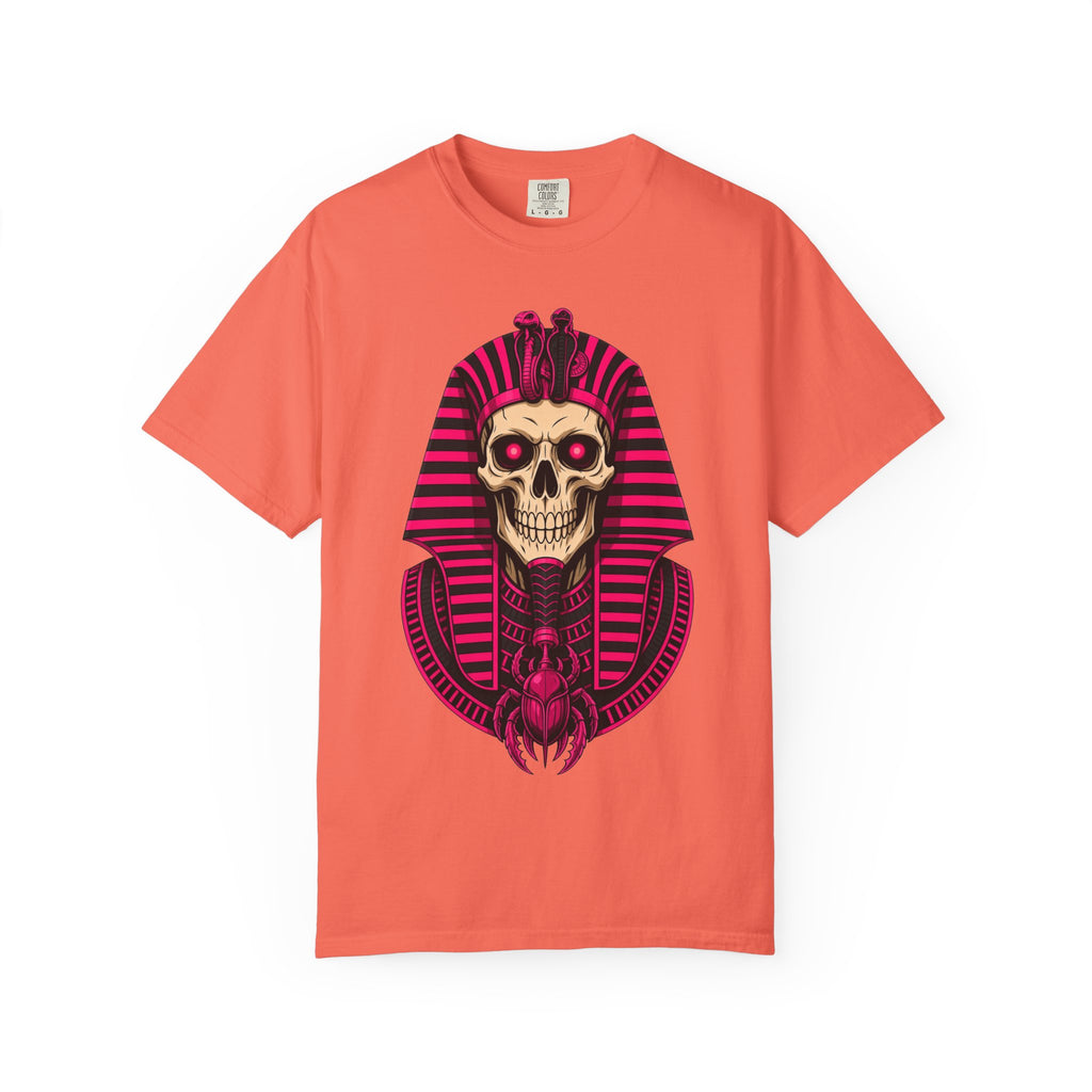 Pharaoh Skull T‑Shirt — Neon Egyptian Skull Graphic Tee