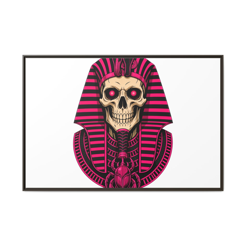 Pharaoh Skull Art Print — Framed Matte Canvas