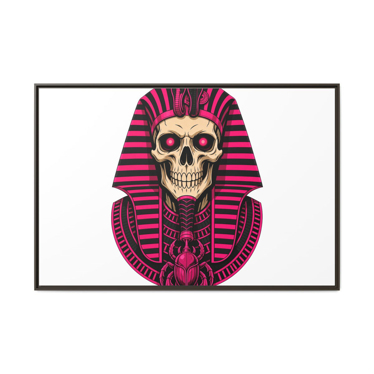 Pharaoh Skull Art Print — Framed Matte Canvas