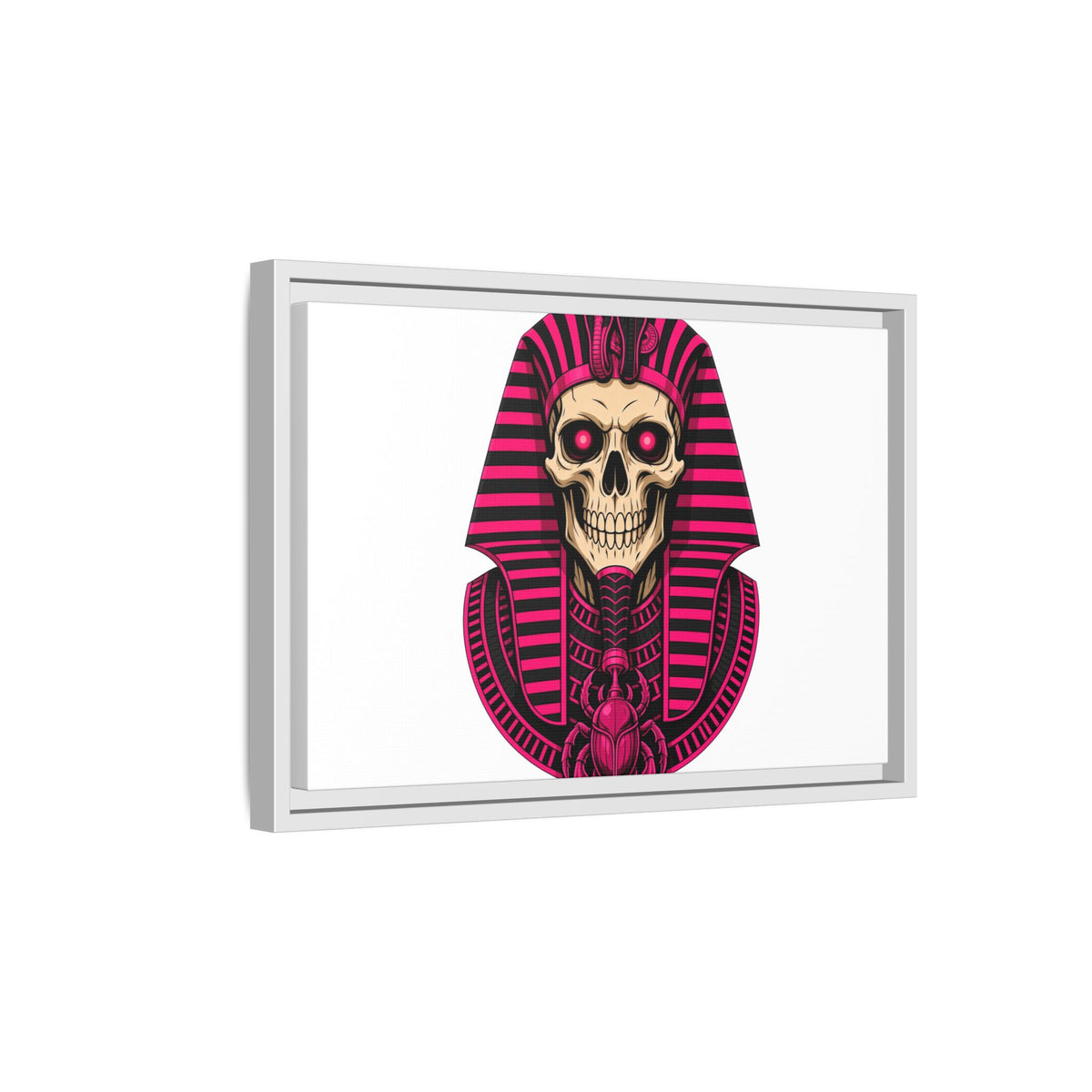 Pharaoh Skull Art Print — Framed Matte Canvas