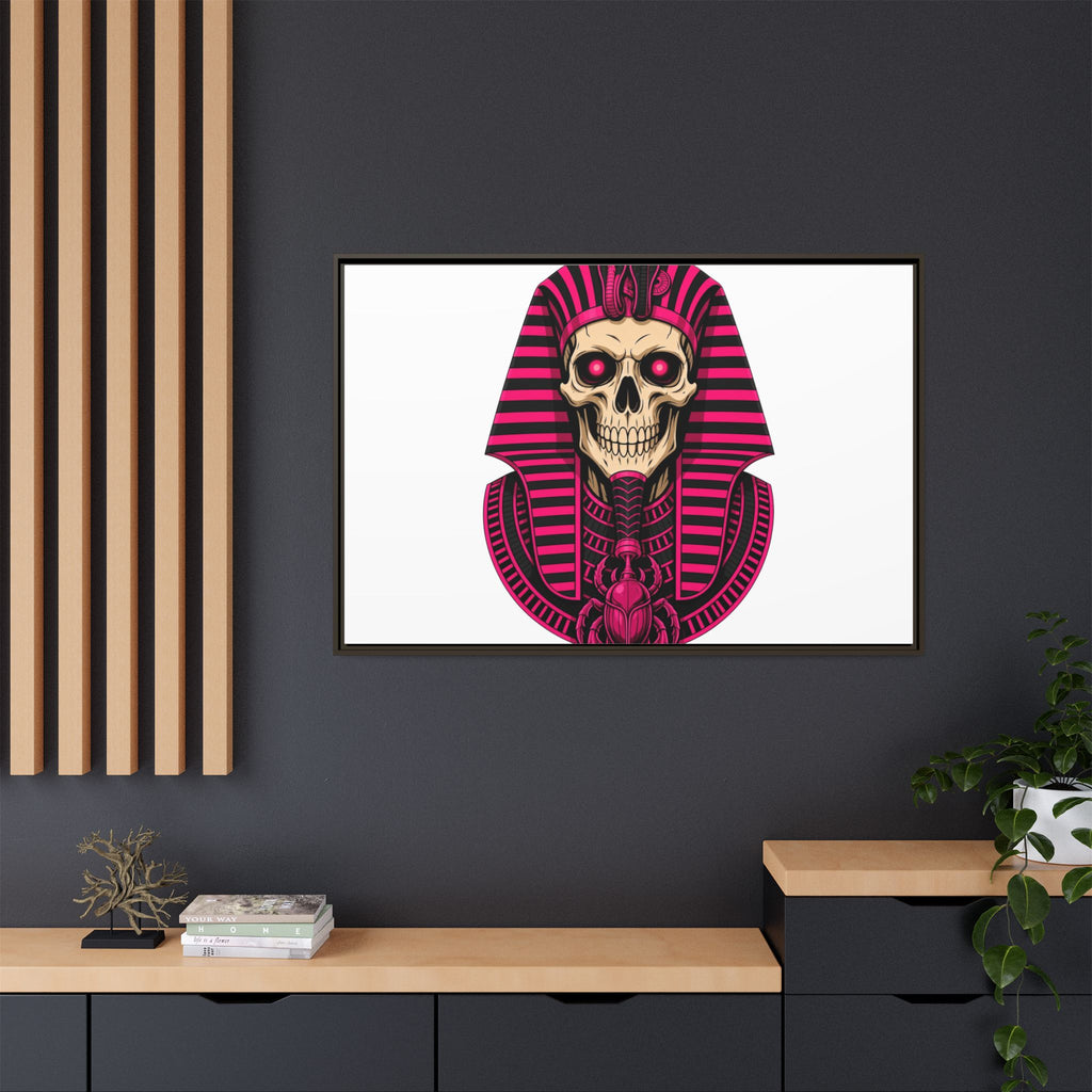 Pharaoh Skull Art Print — Framed Matte Canvas