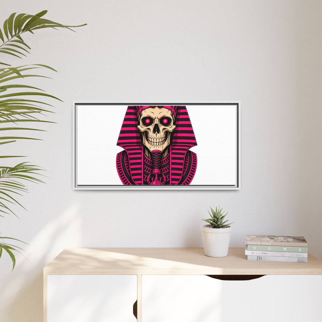 Pharaoh Skull Art Print — Framed Matte Canvas