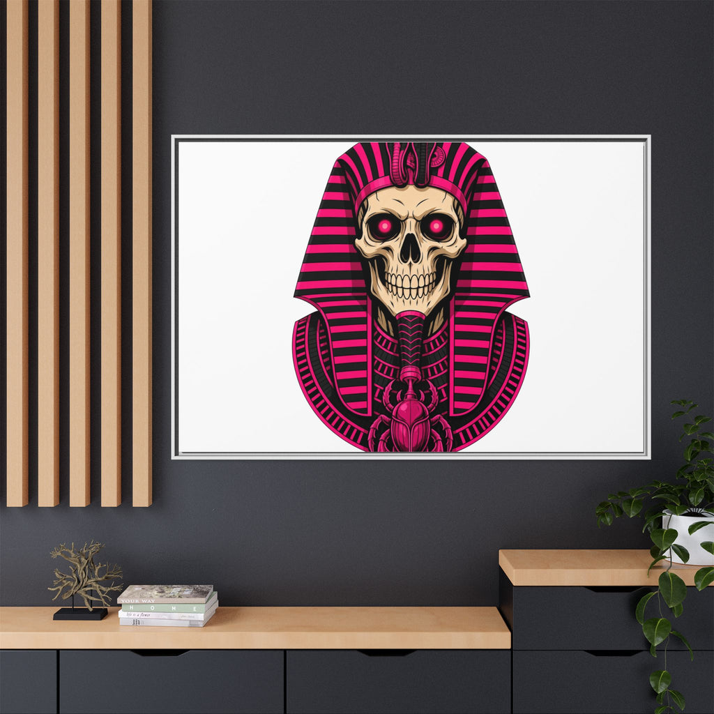Pharaoh Skull Art Print — Framed Matte Canvas