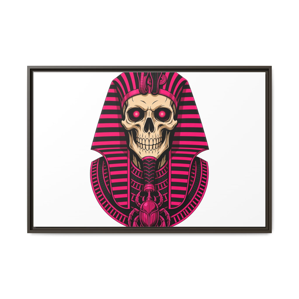 Pharaoh Skull Art Print — Framed Matte Canvas