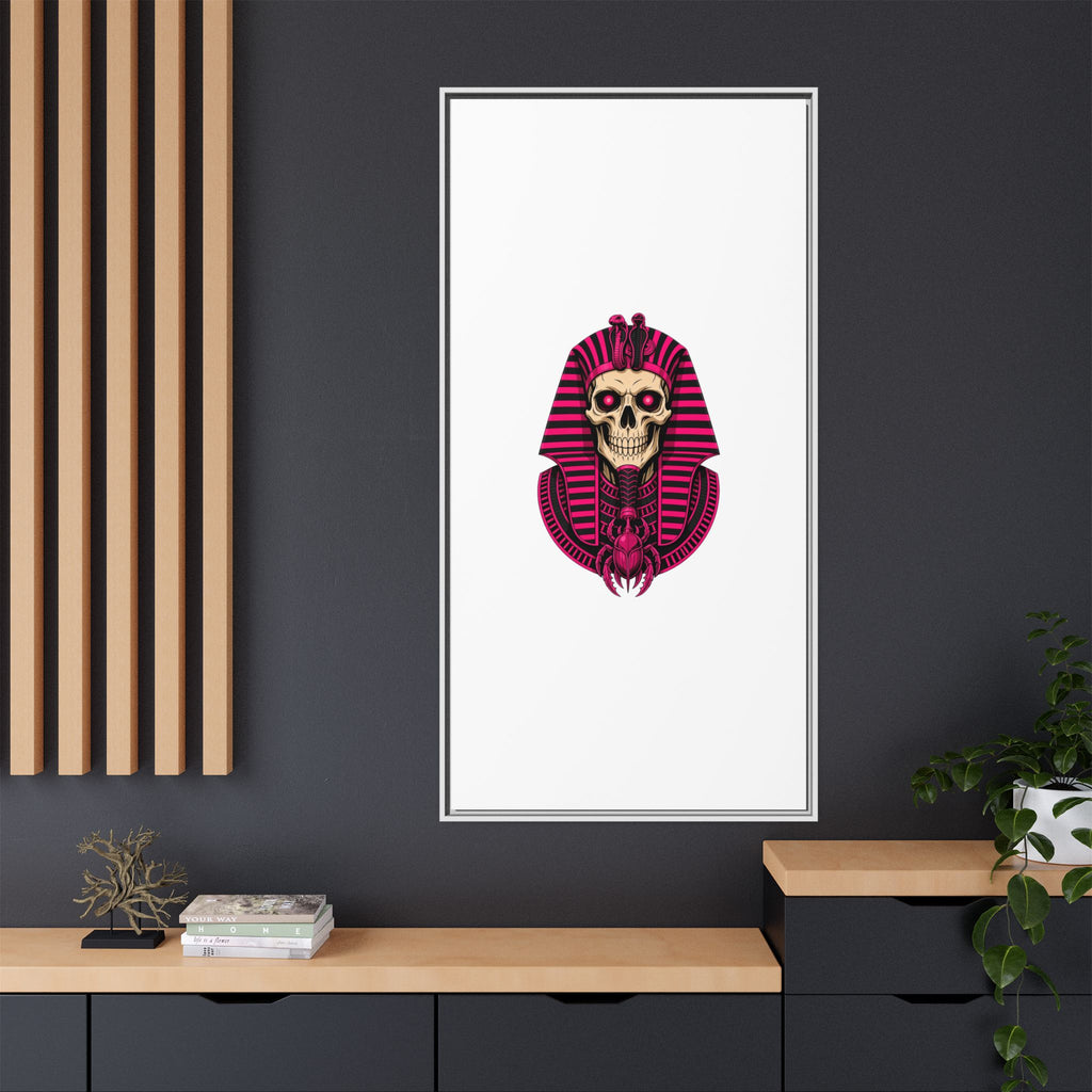 Pharaoh Skull Art Print — Framed Matte Canvas