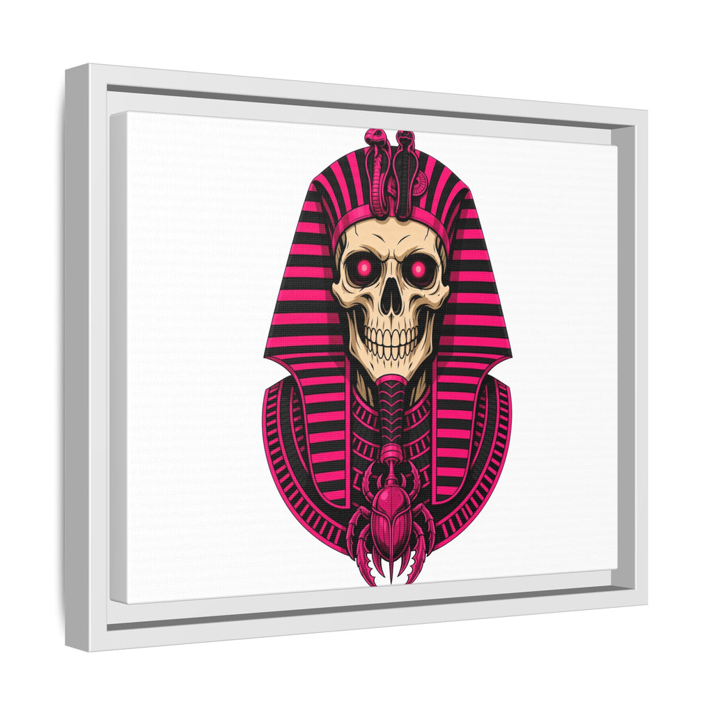 Pharaoh Skull Art Print — Framed Matte Canvas